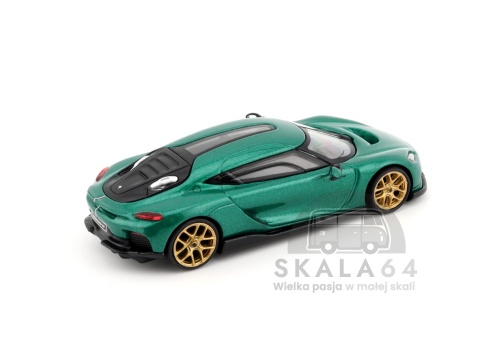 Model samochodu Koenigsegg Gemera Green w skali 1:64 - tył