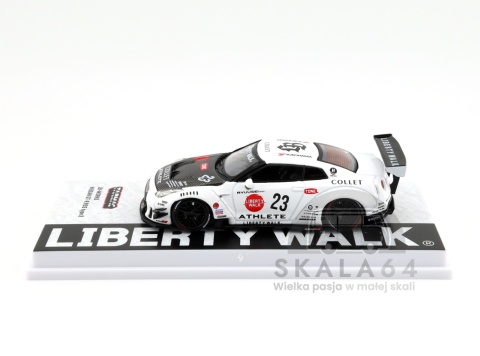 Model samochodu LB-Works Nissan GT-R R35 Type 2 White w skali 1:64 - bok