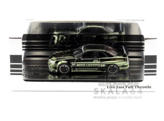 INNO64 x DPLS Nissan Skyline GT-R R34 Chrome Green DPLS 10th Anniversary Special Edition 1:64