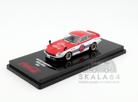 Model samochodu Nissan Fairlady Z S30 Coca-Cola w skali 1:64 - przód