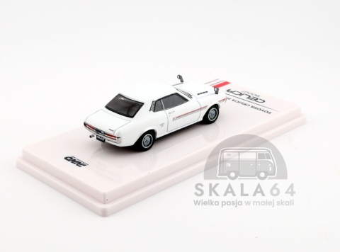 Model samochodu Toyota Celica 1600GT TA22 White w skali 1:64 - tył