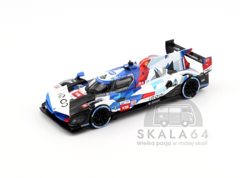 Model samochodu BMW M Hybrid V8 Hypercar #15 BMW M Team WRT Le Mans 24 Hrs w skali 1:64 - przód