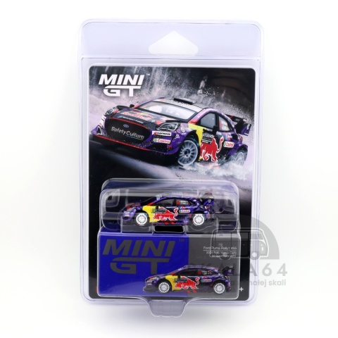 Model samochodu Ford Puma Rally1 #55 2025 Rally Monte-Carlo M-Sport Ford WRT LHD w skali 1:64 - blister