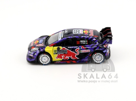 Model samochodu Ford Puma Rally1 #55 2025 Rally Monte-Carlo M-Sport Ford WRT LHD w skali 1:64 - bok