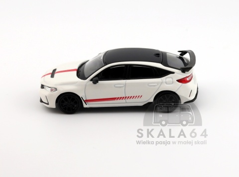 Model samochodu Honda Civic FL5 Type R Ultimate Edition White LHD w skali 1:64 - bok