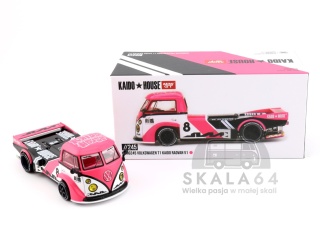MINI GT Kaido House 220 Volkswagen VW Transporter T1 Pickup Kaido Rad Van V1 Pink White 1:64 KHMG245