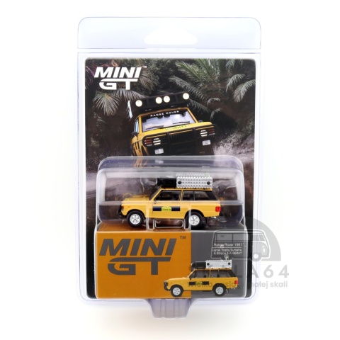 Model samochodu Land Rover Ranger Rover 1981 Camel Trophy Sumatra K. Stoppa A. Valldorf LHD w skali 1:64 - blister
