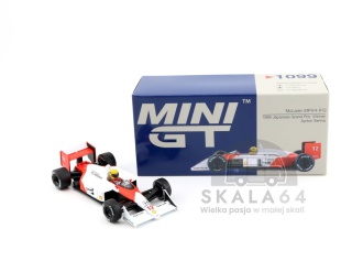 MINI GT McLaren MP4/4 #12 1988 Japanese Grand Prix Winner Ayrton Senna 1:64 MGT01099-BL