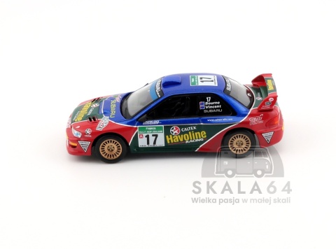 Model samochodu Subaru Impreza WRC98 #17 2000 Rally New Zealand LHD w skali 1:64 - bok