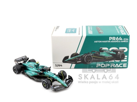 POP RACE Aston Martin AMR23 F1 #18 Lance Stroll PR640234 1:64