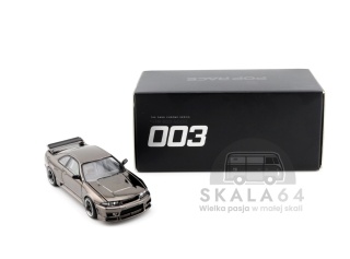 POP RACE Dark Chrome Nissan Skyline R33 GT-R PRDC003 1:64