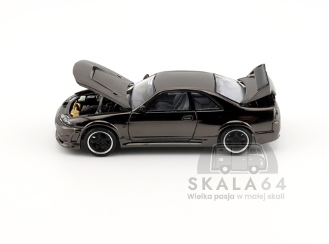 Model samochodu Nissan Skyline GT-R R33 NISMO 400R Dark Chrome Series w skali 1:64 - elementy