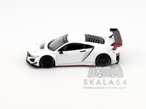 Model samochodu Honda NSX GT3 EVO22 White w skali 1:64 - bok