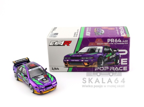 POP RACE Nissan Silvia S13 EVA RT Test Type-01 Pandem PR640432 1:64