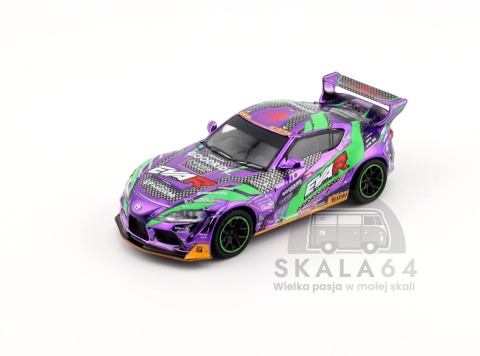 Model samochodu Toyota GR Supra EVA RT Test Type-01 Goodride Pandem w skali 1:64 - przód