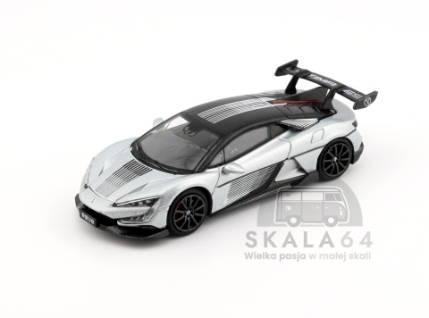 Model samochodu Yangwang U9 Silver w skali 1:64 - przód