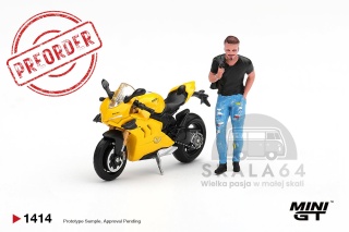 PREORDER MINI GT MGT01414-L 2020 Ducati Panigale V4 with Giallo Figure 1:64