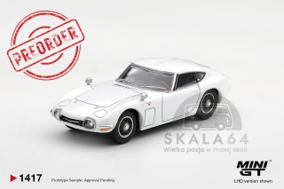 PREORDER MINI GT MGT01417-L 1967 Toyota 2000GT Pegasus White 1:64