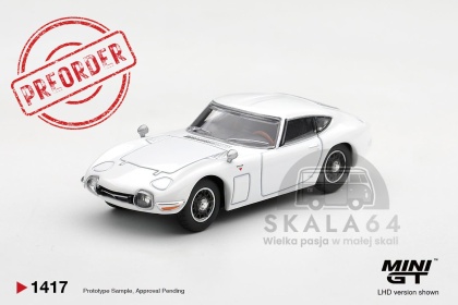PREORDER MINI GT MGT01417-L 1967 Toyota 2000GT Pegasus White 1:64