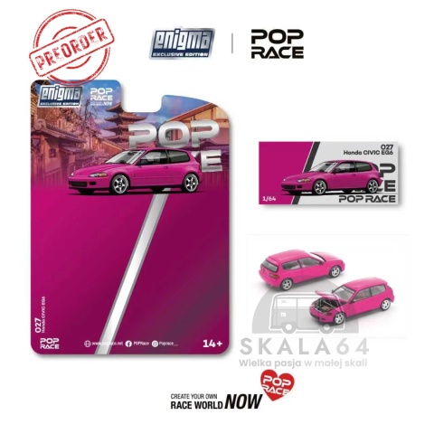PREORDER POP RACE Enigma Honda Civic EG6 PRE027 1:64