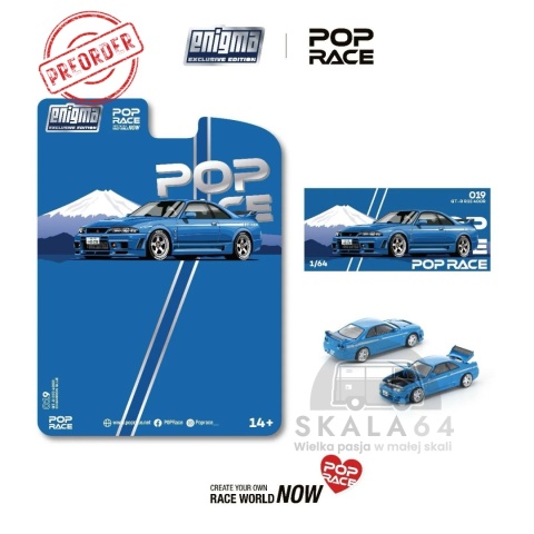 PREORDER POP RACE Enigma Nissan Skyline GT-R R33 NISMO 400R PRE019 1:64