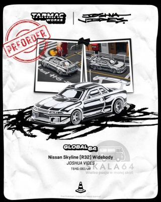 PREORDER TARMAC WORKS 2026 Nissan Skyline GTR (R32) Designer By Joshua Vides 1:64