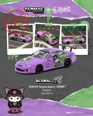 PREORDER TARMAC WORKS Toyota Soarer JZZ30 Vertex KUROMI Purple 1:64