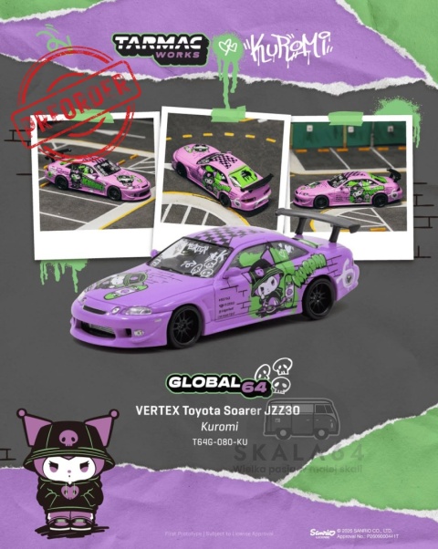 PREORDER TARMAC WORKS Toyota Soarer JZZ30 Vertex KUROMI Purple 1:64
