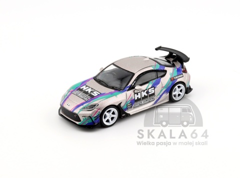 Model samochodu HKS Toyota GR86 Grey w skali 1:64 - przód