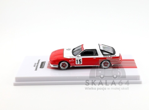 Model samochodu Toyota Supra Turbo MA70 ETCC 1987 M. Micangeli E. Calderari w skali 1:64 - bok